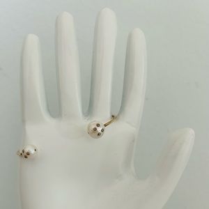 Chan Luu Pearl and gold cuff with champagne diamonds